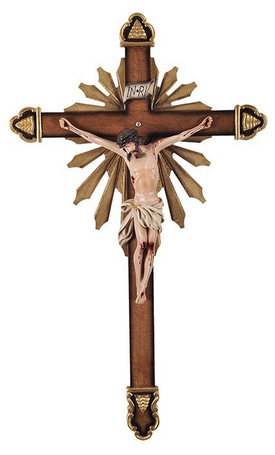 Crucifixo de Parede Ornado Resina 85cm-0
